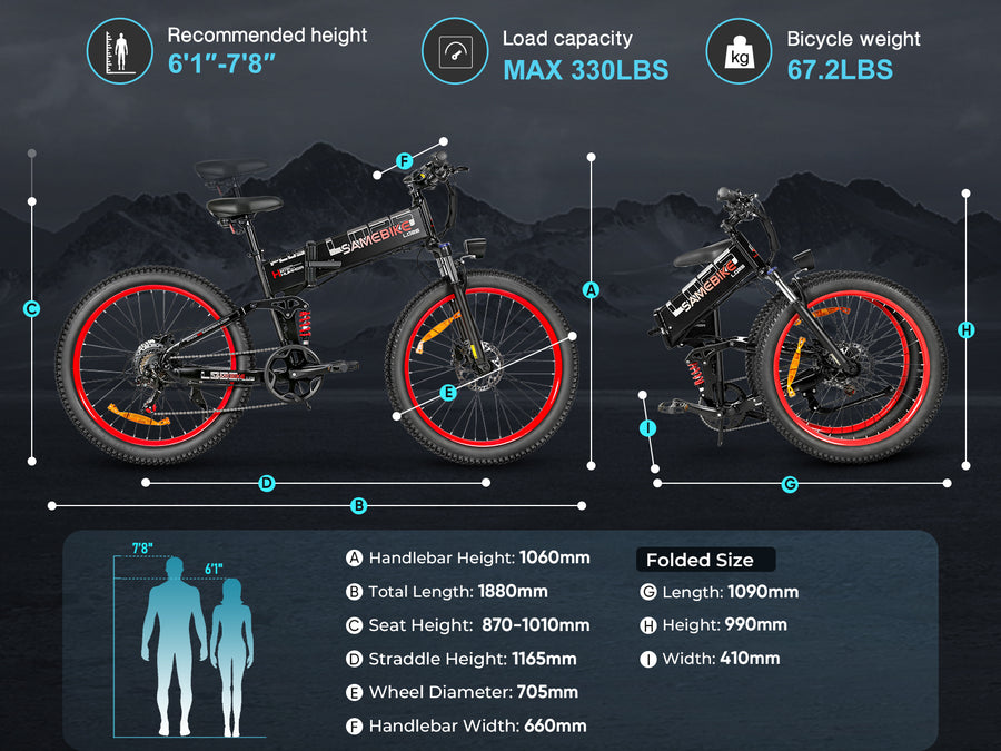 SAMEBIKE LO26 Plus visureigis 1000W elektrinis dviratis