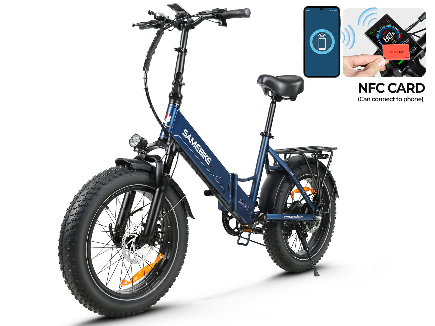 SAMEBIKE LOTDM200-II 750W sulankstomas elektrinis dviratis su Žemu Rėmu