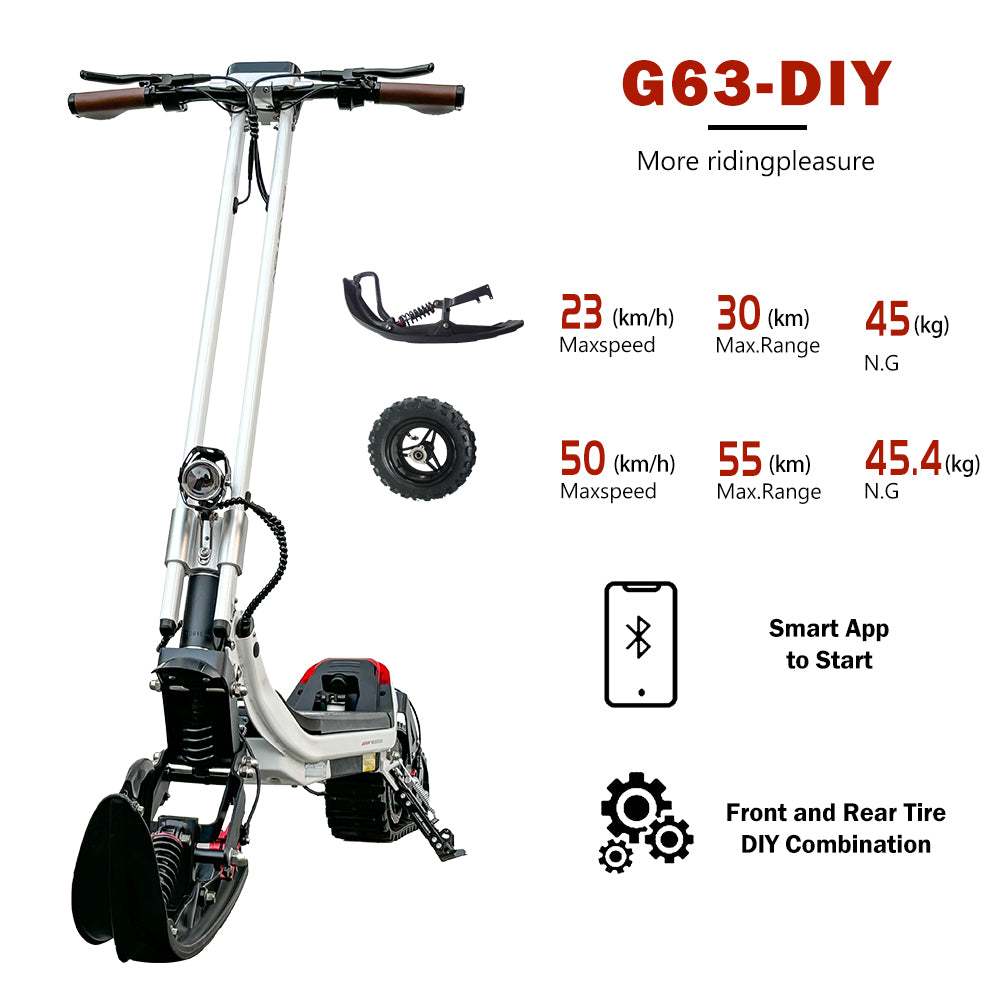 DrveTion G63 1500W electirc sniego motoroleris 27km/val