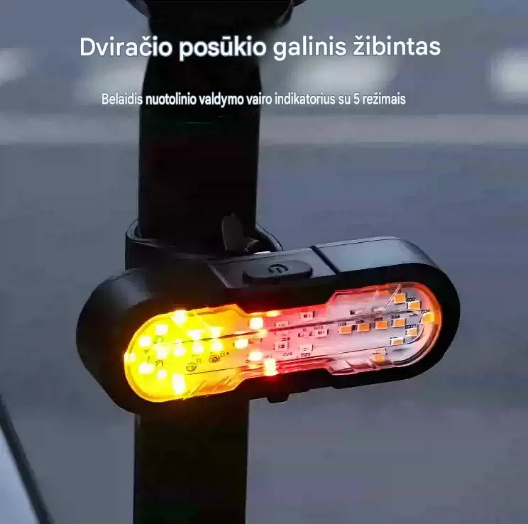 USB įkraunamas posūkių galinis žibintas