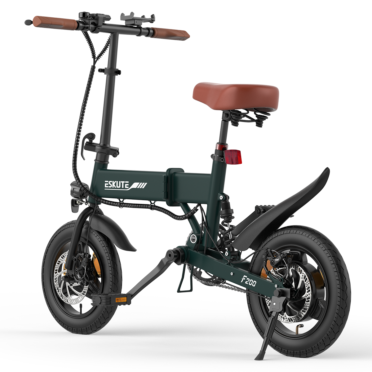 ESKUTE F200 Mini 14 colių padangų elektrinis sulankstomas dviratis