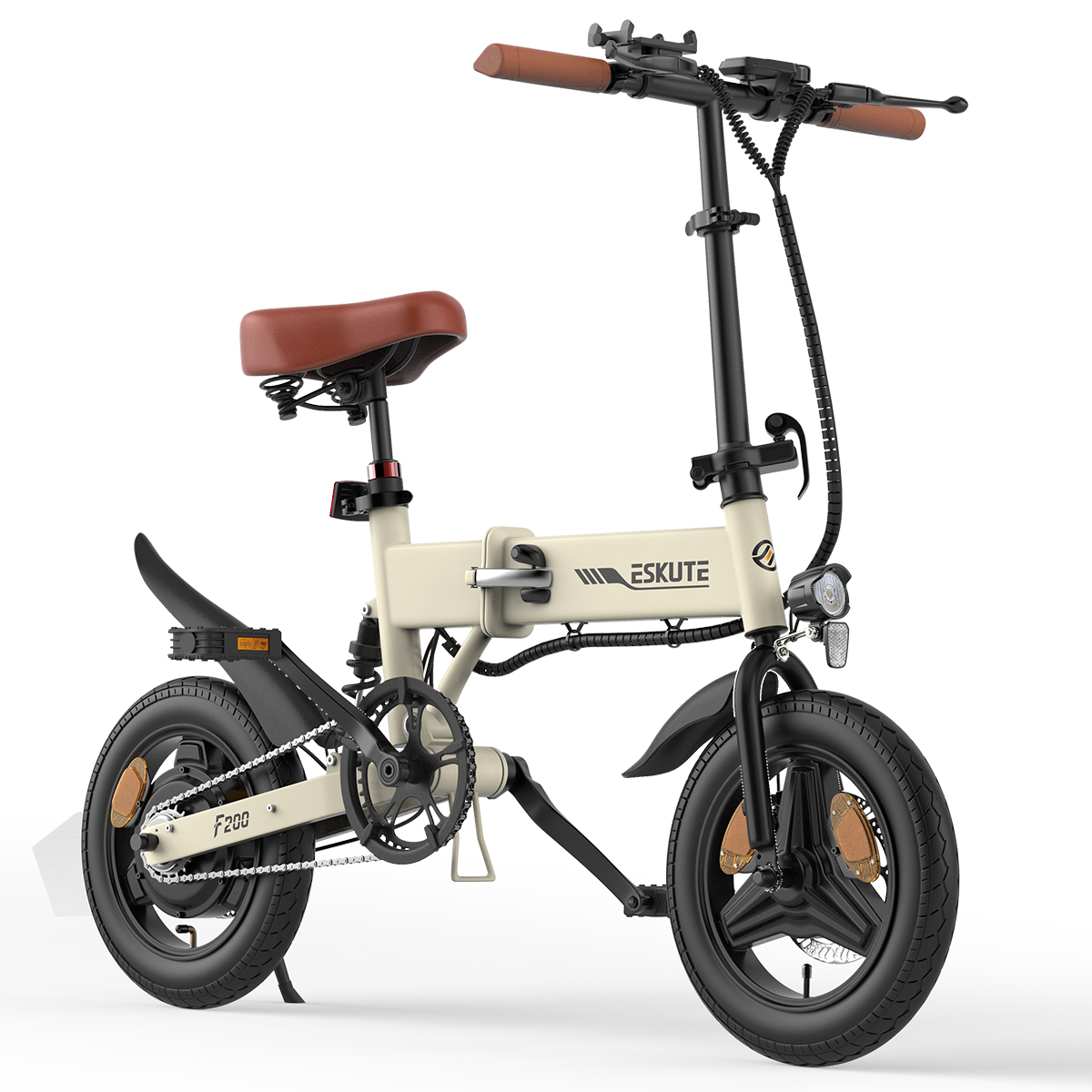 ESKUTE F200 Mini 14 colių padangų elektrinis sulankstomas dviratis