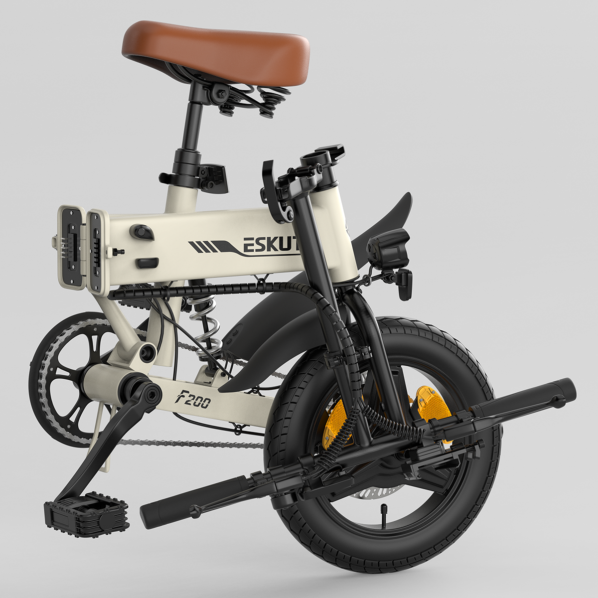 ESKUTE F200 Mini 14 colių padangų elektrinis sulankstomas dviratis