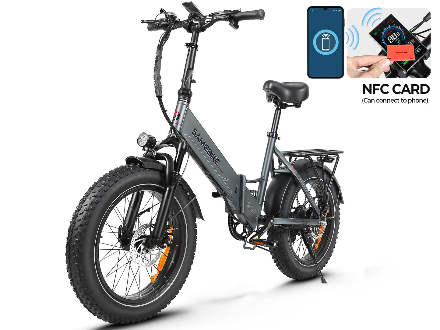 SAMEBIKE LOTDM200-II 750W sulankstomas elektrinis dviratis su Žemu Rėmu
