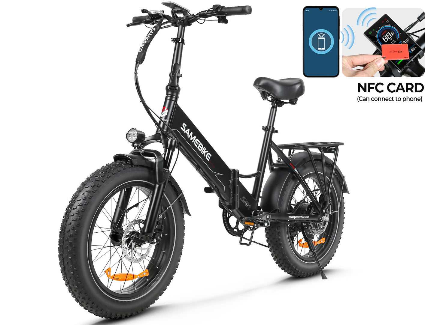 SAMEBIKE LOTDM200-II 750W sulankstomas elektrinis dviratis su Žemu Rėmu
