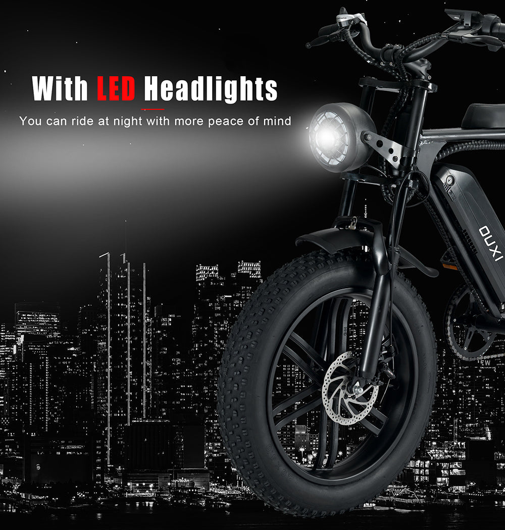 OUXI V8 750W riebi padanga electirc dviratis 50km/val.