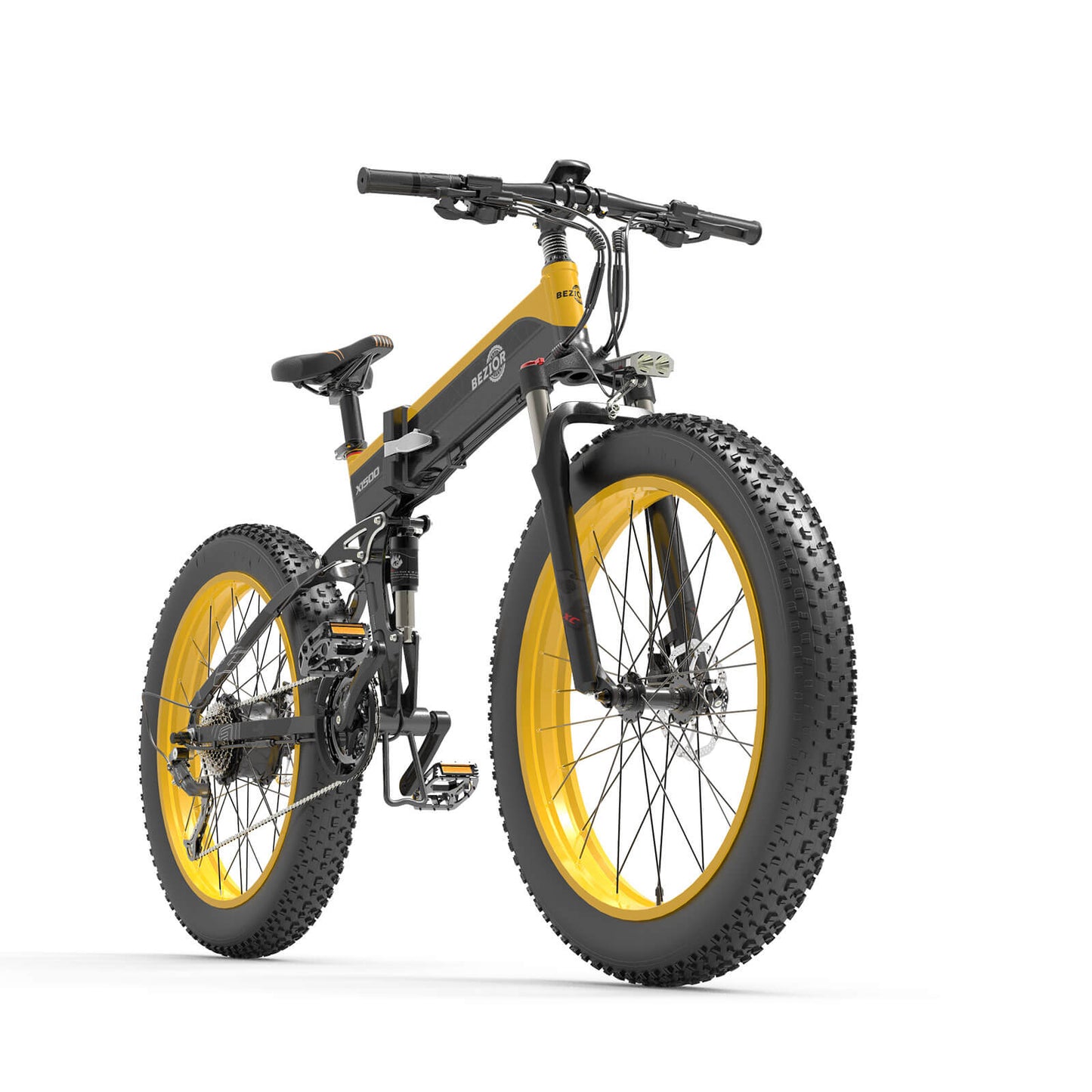Bezior X1500 1500W sulankstomas kalnų elektrinis dviratis 100km 45km/val.