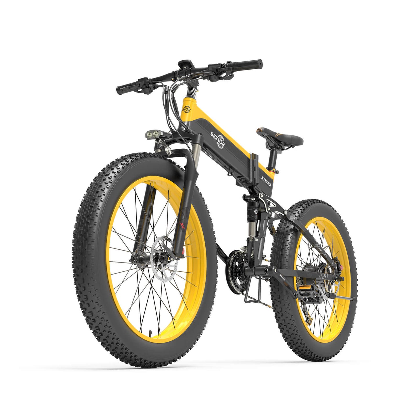 Bezior X1500 1500W sulankstomas kalnų elektrinis dviratis 100km 45km/val.