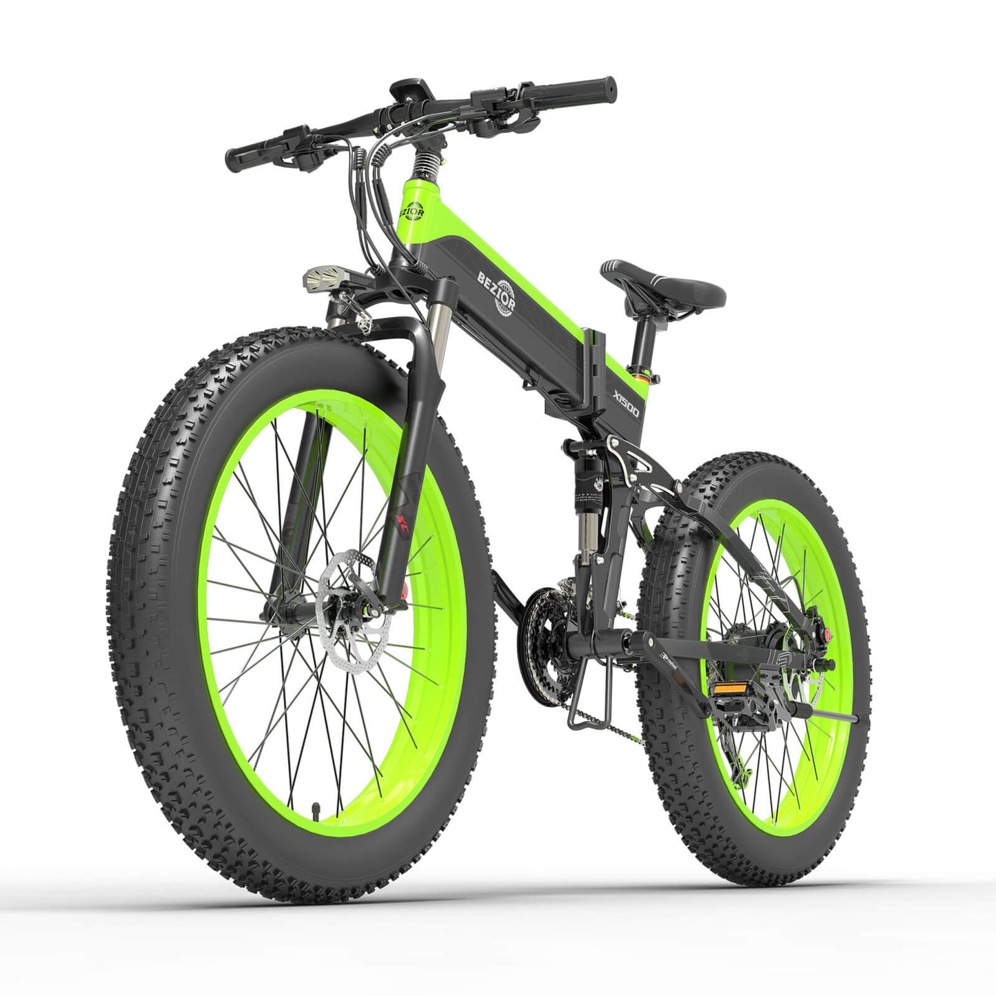 Bezior X1500 1500W sulankstomas kalnų elektrinis dviratis 100km 45km/val.