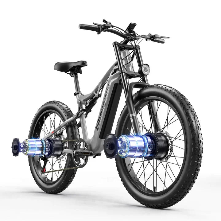 Shengmilo S600 2000W dvigubas variklis elektrinis kalnų dviratis
