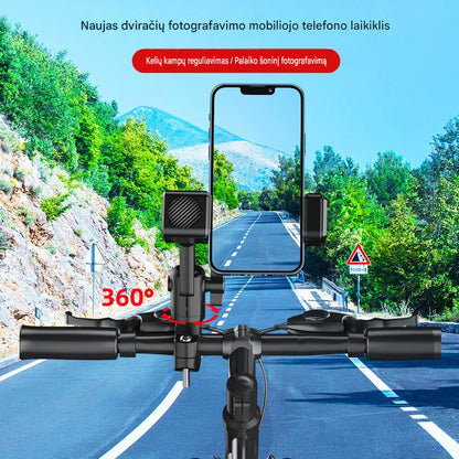 Dviračio telefono laikiklis navigacijai ir filmavimui
