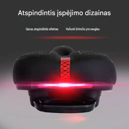 Patogus kvėpuojantis dviračio balnelis su amortizacija