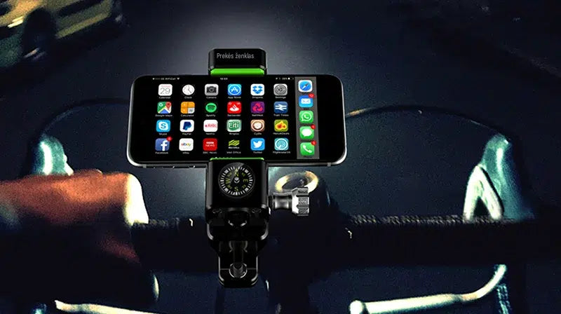 Dviračio telefono laikiklis navigacijai ir filmavimui