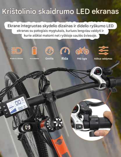GUNAI GN29 750W ilgalaikis nuotolis elektrinis kalnų dviratis