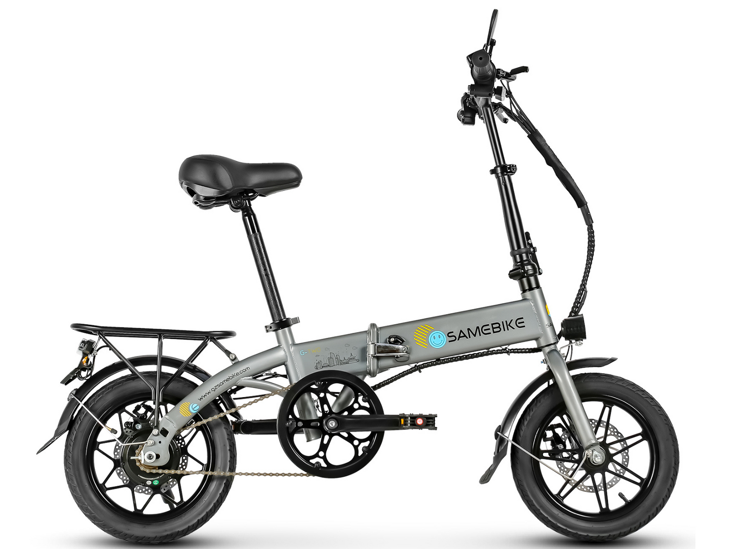 SAMEBIKE YINYU14 lengvas sulankstomas elektrinis dviratis