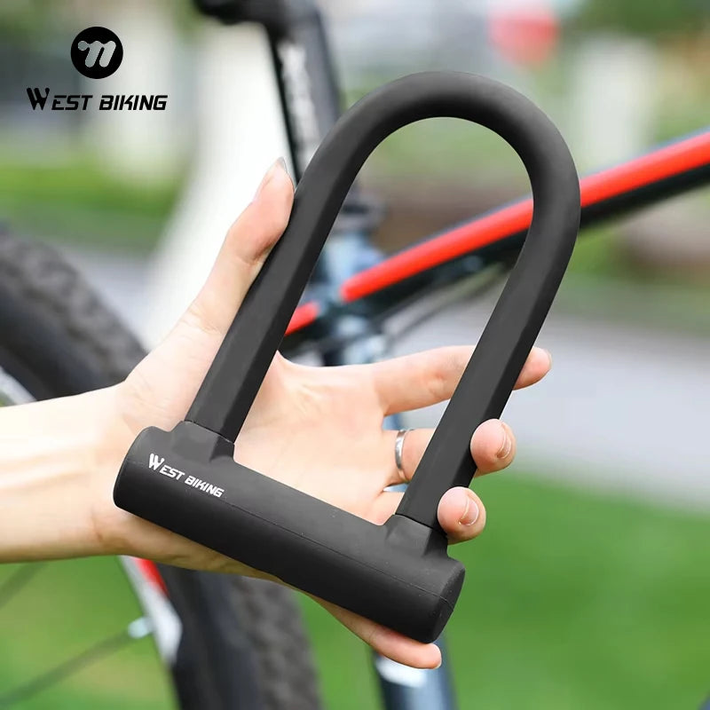 WEST BIKING Sunkiasvorė Dviračio U Spyna su Raktu – Apsauga nuo Vagystės
