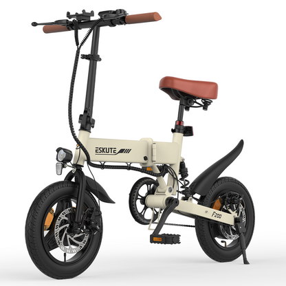 ESKUTE F200 Mini 14 colių padangų elektrinis sulankstomas dviratis