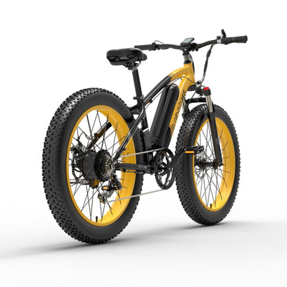 GOGOBEST GF600 Electric Mountain Bike Moped Fat Tire E-bike BlackYellow 2